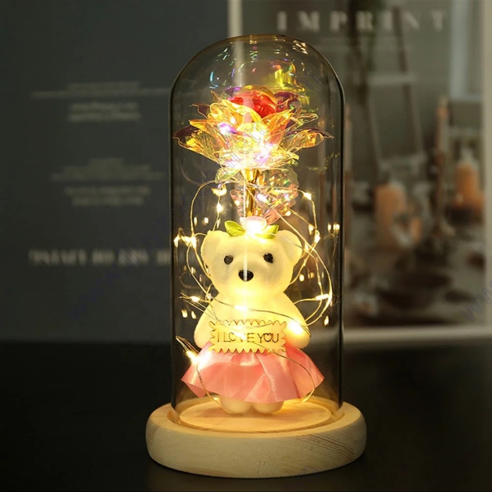 Galaxy Teddy Bear in Glass